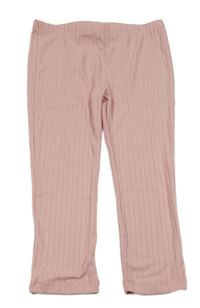 Nové - Svetloružové rebrované legíny Primark