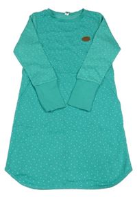 Tyrkysové vzorované teplákové šaty Yigga 