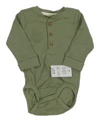 Nové - Khaki žebrované body George 