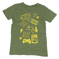 Khaki tričko s ovladači George