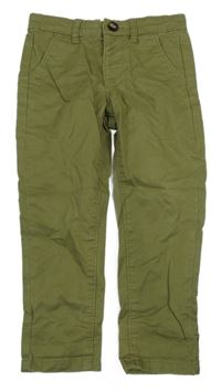 Khaki plátěné chino kalhoty Dunnes
