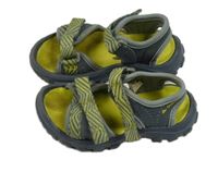 Šedo-limetkové neoprenovo/textilní sandály Decathlon vel. 25