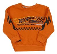 Oranžová mikina Hot Wheels