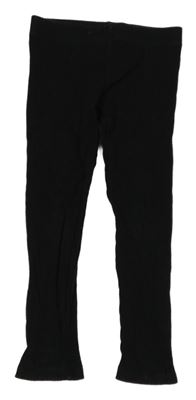 Čierne rebrované legíny H&M