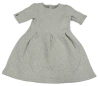 Sivé melírované prešívané teplákové šaty Petit Bateau