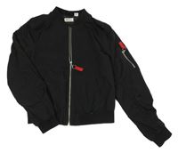 Černý šusťákový bomber H&M