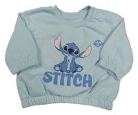 Svetlomodrá oversize mikina so Stitchem Primark