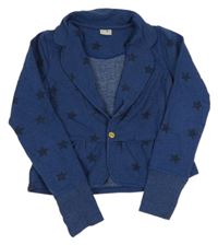 Tmavomodré melírované teplákové sako s hvězdičkami name it.