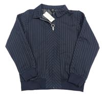 Nové - tmavomodrý pruhovaný bomber s golierikom RIVER ISLAND