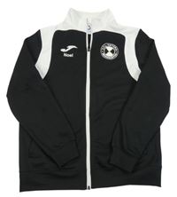 Čierno-biela prepínaci športová futbalová mikina so znakom JOMA