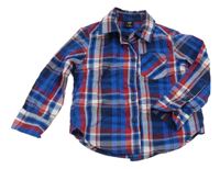 Cobaltově modro-tmavomodro-červeno-bílá kostkovaná košile Kiki&Koko
