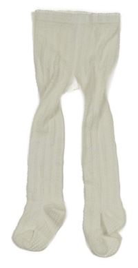Smotanové žebrované/vzorované pančuchy