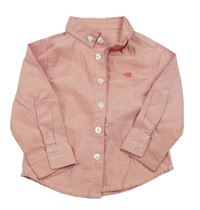 Růžová melírovaná košile s medvídkem Rebel