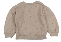 Pudrová mikina s kytičkami M&S