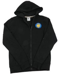 Čierna prepínaci mikina s nášivkou a kapucňou MALFINI