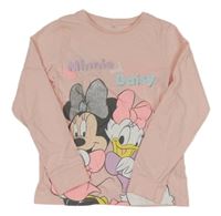 Světlebroskvové pyžamové triko s Minnie a Daisy C&A