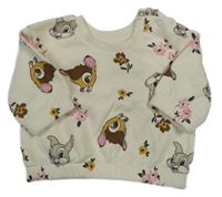 Smetanová mikina s Bambim a Thumperem PRIMARK