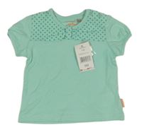 Nové - mátové tričko s bodkami premamaman