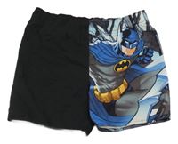 Čierne plážové kraťasy s Batmanem