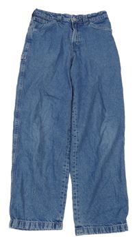 Modré baggy waist rifle H&M