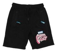 Čierne teplákové kraťasy s nápisy - Guardians Of The Galaxy PRIMARK