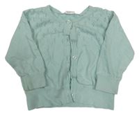Mátový prepínaci sveter s perforovaným vzorom H&M