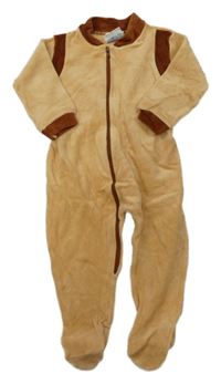 Karamelovo-medový zamatový overal Mothercare