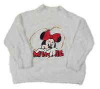 Biely chlpatý sveter s Minnie C&A