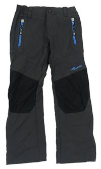 Sivo-čierne outdoorové nohavice Trollkids