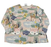 Farebné tričko so zvieratkami a stromami Polarn O. Pyret