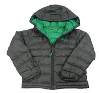 Tmavošedá prošívaná šusťáková zateplená funkční bunda s kapucí Mountain Warehouse