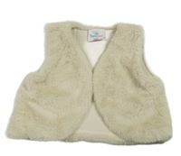 Béžová kožušinová podšitá vesta Topomini