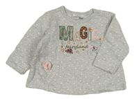 Sivá melírovaná mikina s hviezdami a vílou Ergee