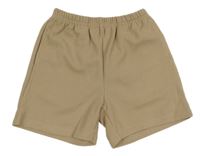 Hnedé rebrované kraťasy Shein