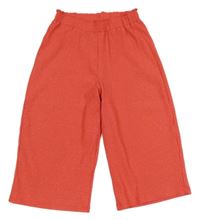 Jahodové trblietavé rebrované culottes nohavice Primark