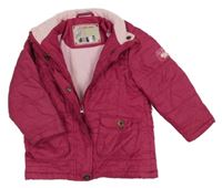 Malinová šusťáková zateplená bunda Impidimpi