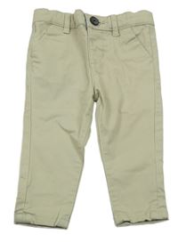 Béžové plátenné chino nohavice