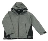 Tmavošedo-černá softshellová funkční bunda s kapucí Active Touch