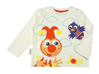 Smotanové tričko s klaunem a vtáčikom