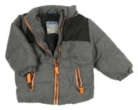 Tmavošedo-antracitová šusťáková zimní bunda Dopodopo