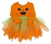 Kostým - Oranžové šaty s tylem - dýně H&M