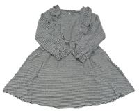 Čierno-biele kockované šaty s volánikmi Y.F.K.