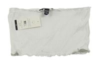 Nové - Bílý žabičkový bandeau crop top New Look