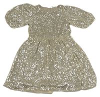 Šedo-stříbrné flitrové šaty H&M