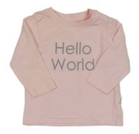 Růžové triko s nápisem Name it