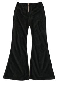 Čierne rebrované zamatové rebrované flare nohavice Firetrap