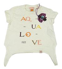 Nové - Smotanové tričko s nápismi Scotch&Soda