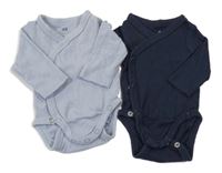 2x zavinovací body - světlemodré + tmavomodré H&M