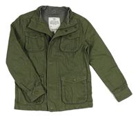Khaki plátěná bunda s kapsami M&S