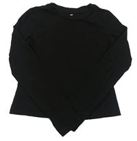 Čierne crop tričko H&M